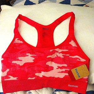 $15 for both (2 NWT Reebok Pink & teal  Camouflage sports bras)